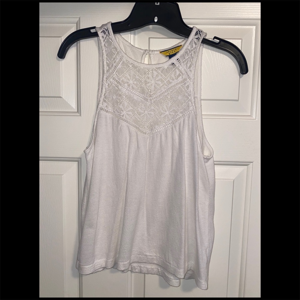 White Lacey top